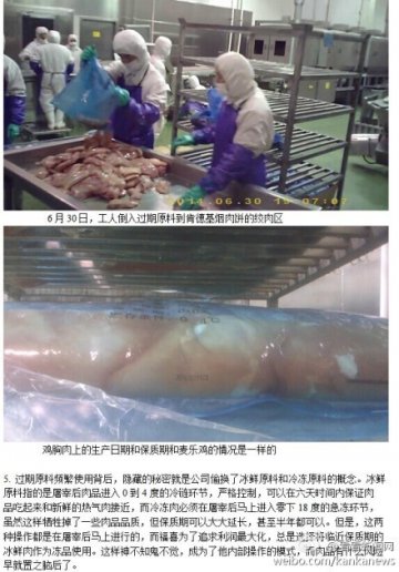麦当劳肯德基供应商被曝用过期劣质肉