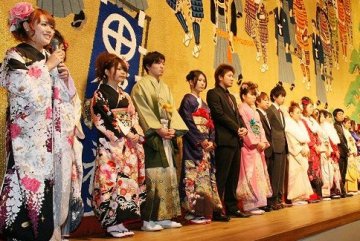 日本成人节少女漫步组图