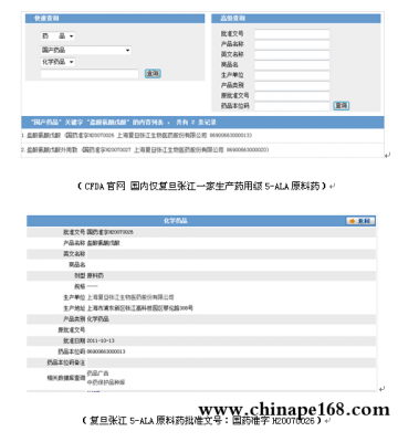 警惕! 国内仅复旦张江一家拥有药用级原料 适用于人身光动力治疗