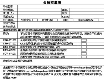 中国医药研究管理专业组织发起成立正式招募会员单位