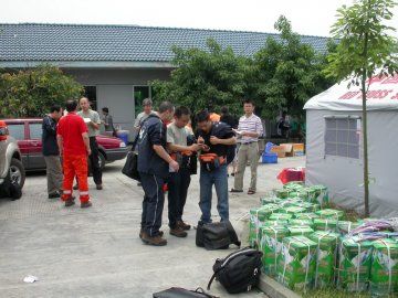 地震灾区手机应急疫情报告系统培训现场照片（系列报道三）