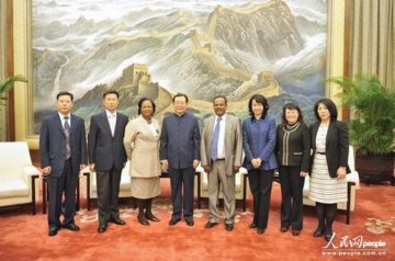 王刚会见国际计生联会长和总干事