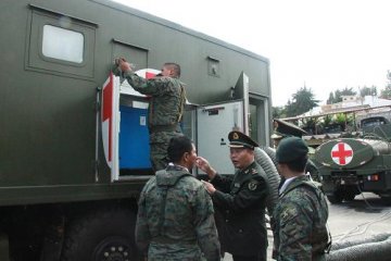 中国向厄瓜多尔尔捐赠野战医院装备