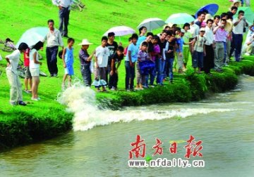 河中出现1米高逆流水浪被村民疑为水怪