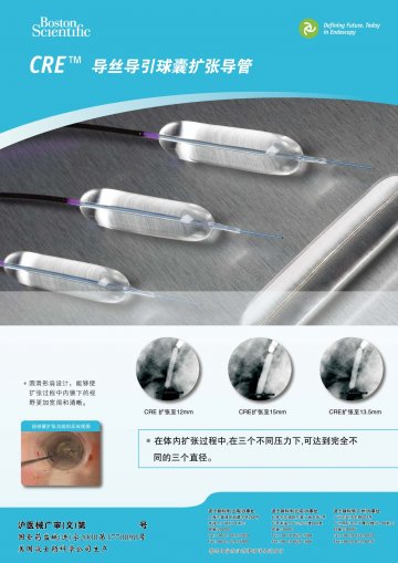导丝导引球囊扩张导管-CRE(国食药监械(进)字2008第3770898号)精美广告图欣赏