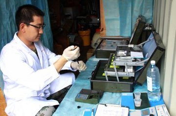 中国赴刚果（金）违和医疗分队建立水和食品安全检测试验室