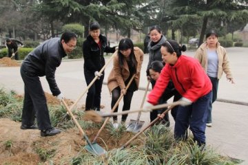省荣誉军人康复医院植树节开展绿化医院活动
