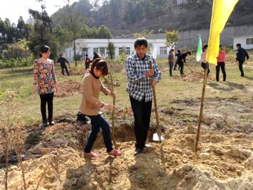 漳州市医院志愿者参加义务植树活动