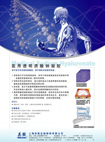 医用透明质酸钠凝胶-(国食药监械(准)字2005第3640154号)精美广告图欣赏