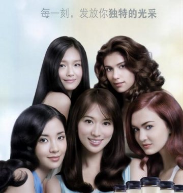 洗发水广告女星美发斗艳