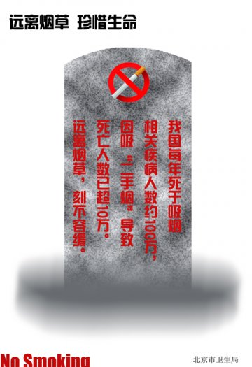 控烟海报：远离烟草 珍惜生命