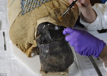 美国麻省总医院开棺清理埃及2500年木乃伊