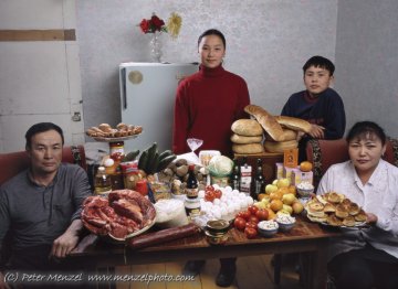 世界各国人一周都吃多少食物