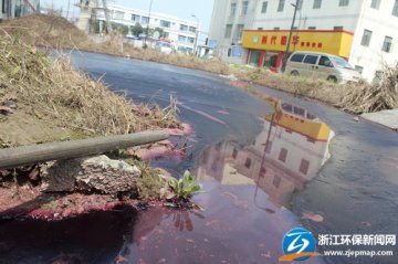 余杭乔司 基建之殇：“杰佳纺织品”污水直排外环境
