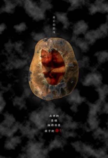 控烟海报：远离烟草 珍惜生命 胎儿篇
