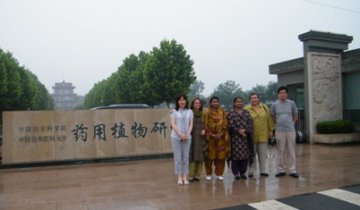卡拉奇大学Ahasana教授和药植所进行合作研究