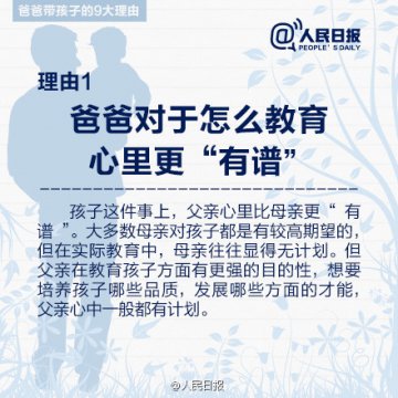 爸爸带孩子的九大理由！