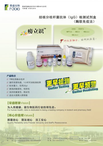 结核分枝杆菌抗体（IgG）检测试剂盒（酶联免疫法）-官方高清创意广告(沪医械广审(文)第2012030154号)