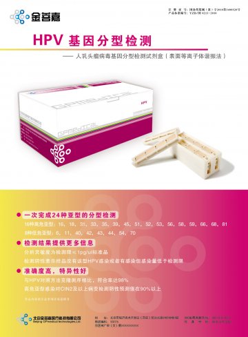 人乳头瘤病毒基因分型检测试剂盒（表面等离子体谐振法）-官方高清创意广告(京医械广审(文)第2011030084号)