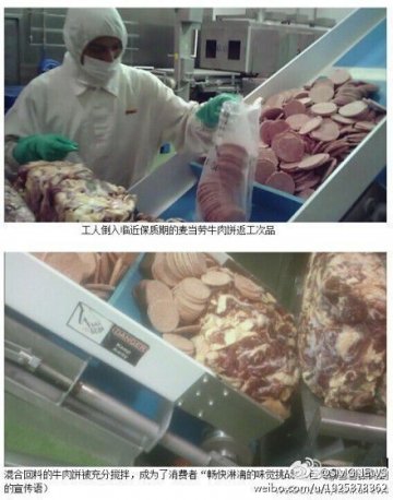 麦当劳肯德基供应商被曝用过期劣质肉