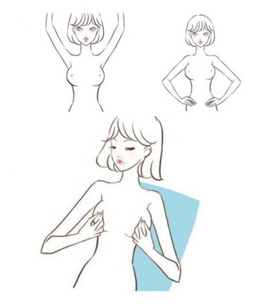 女性1分钟乳房自检方法