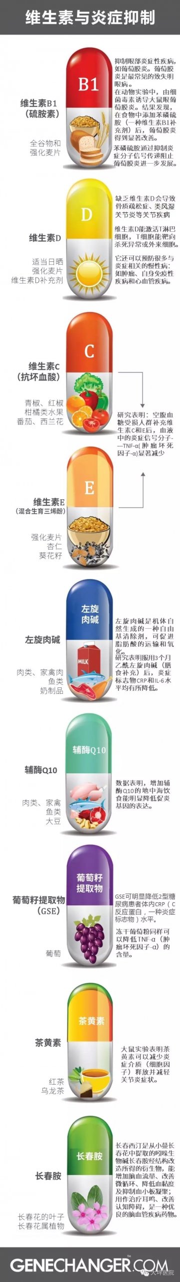 科普：维生素和炎症抑制