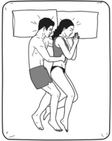 夫妻最健康的双人睡姿