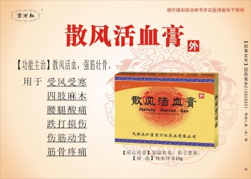 散风活血膏-(国药准字Z12020551)精美广告图欣赏