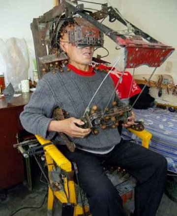 北京大爷自制全自动按摩椅