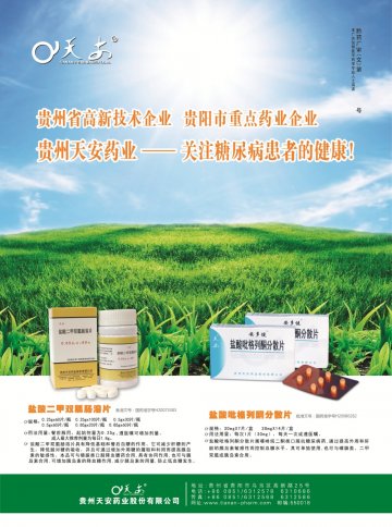 盐酸二甲双胍肠溶片 盐酸吡格列酮分散片-官方高清创意广告(黔药广审(文)第2013040045号)