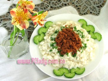 健康美味 肉松拌豆腐