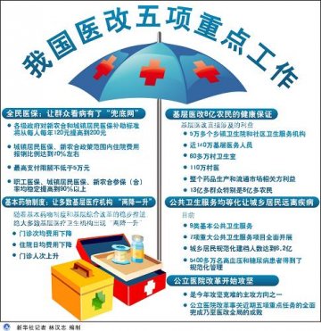 图表：我国医改五项重点工作