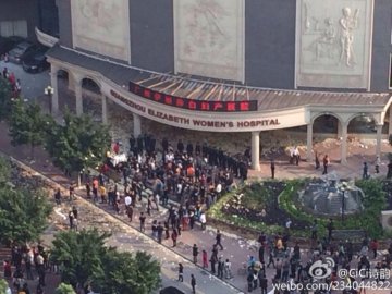 广州近百人持砖头木棒打砸医院