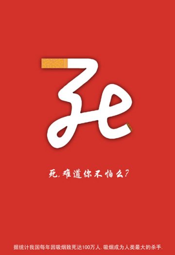 控烟海报：死，难道你不怕吗