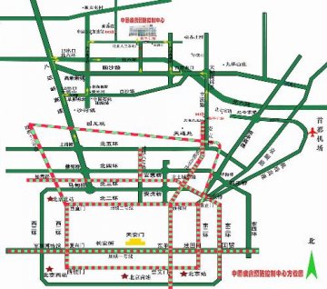 中国疾控中心新址（昌平园区）路线图