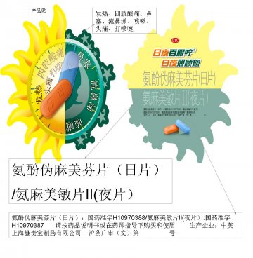 氨酚伪麻美芬片（日片）/氨麻美敏片II(夜片）-日夜百服咛官方高清创意广告(沪药广审(文)第2013120364号)