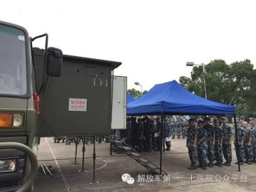 第117医院野战X射线车上门为新兵复检
