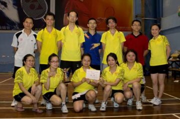孙逸仙纪念医院药学部获得2010广东省医院药剂系统羽毛球赛季军